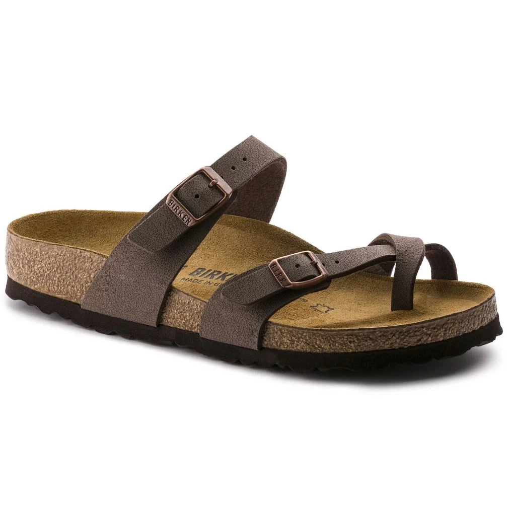 Birkenstock Mayari Suede Mocha Birko-FlorĀ® Nubuck Sandal- Regular/Wide