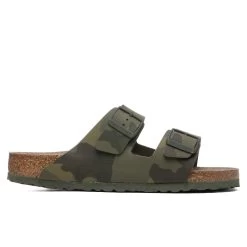 Birkenstock Wide Arizona Soft Footbed Birko-Flor - Desert Soil Camo Green