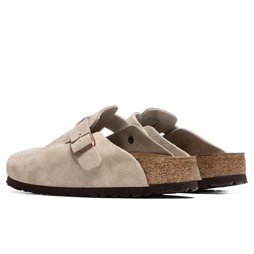 Birkenstock Wide Boston Soft Footbed - Taupe - Image 4