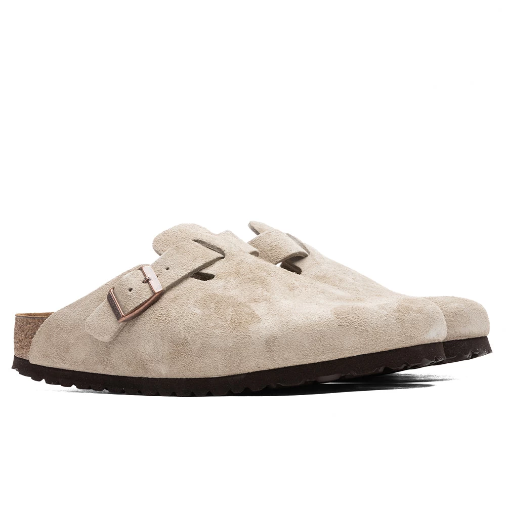 Birkenstock Wide Boston Soft Footbed - Taupe - Image 3