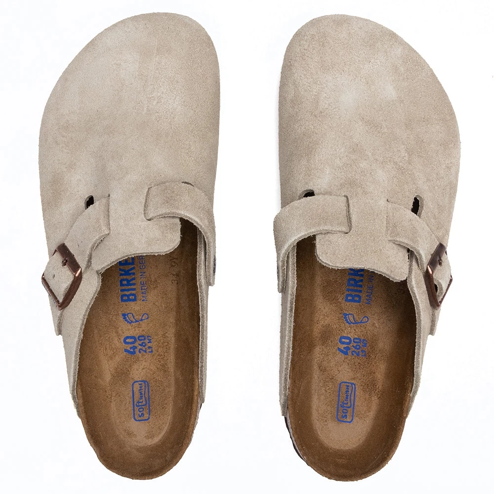 Birkenstock Wide Boston Soft Footbed - Taupe - Image 2