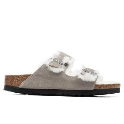Birkenstock Women's Narrow Arizona Shearling - Stone Coin