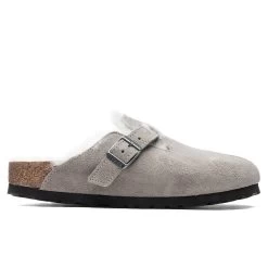 Birkenstock Narrow Boston Shearling - Stone Coin