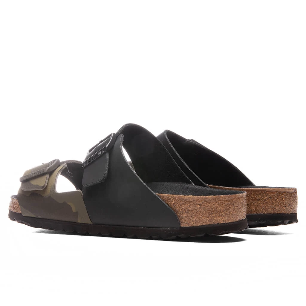 Birkenstock Wide Arizona Split Birko-Flor - Black/Desert Soil Camo Green - Image 4