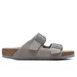 Birkenstock Wide Arizona Soft Footbed - Stone Coin